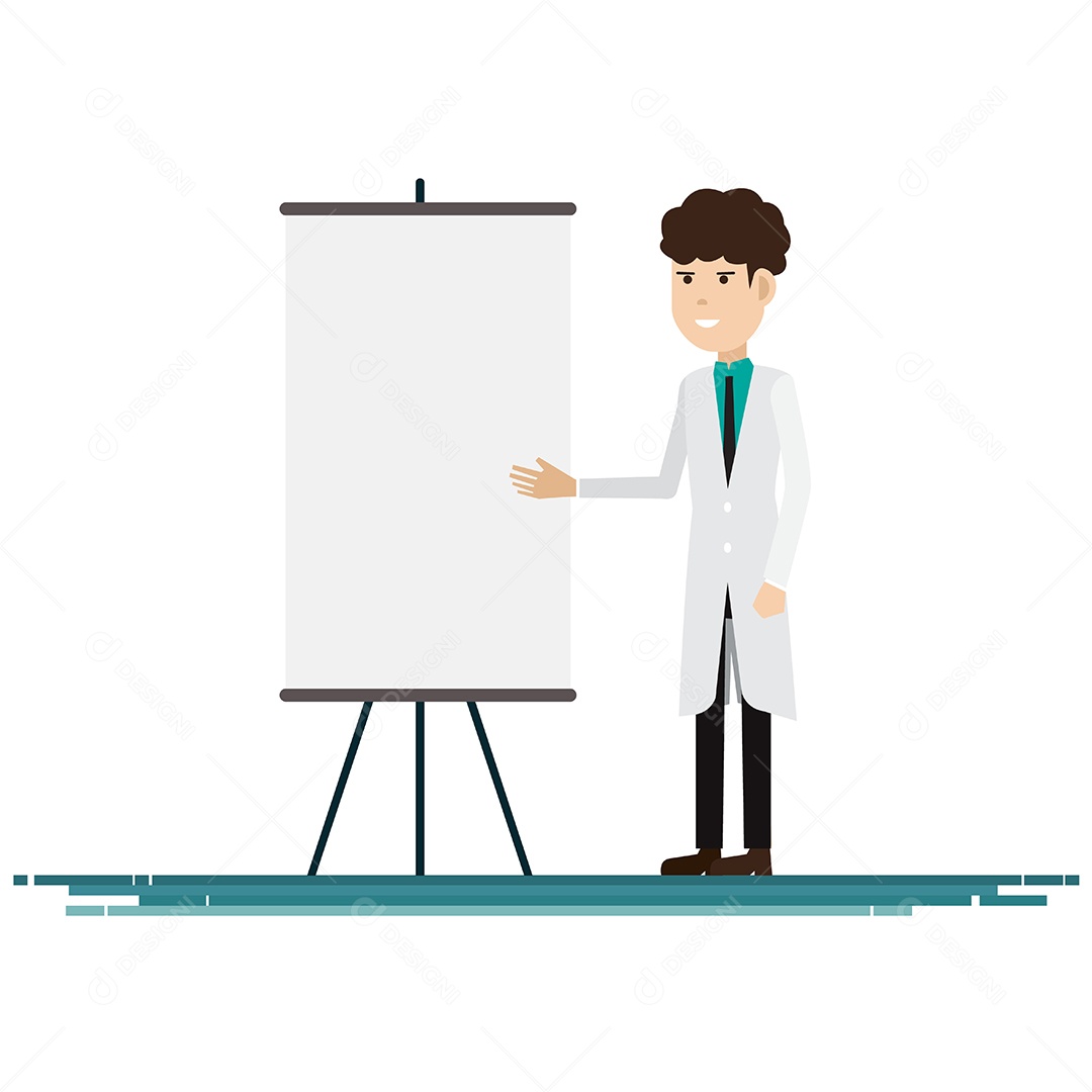 Ilustração Em Vetor Homem Médico Vetor EPS