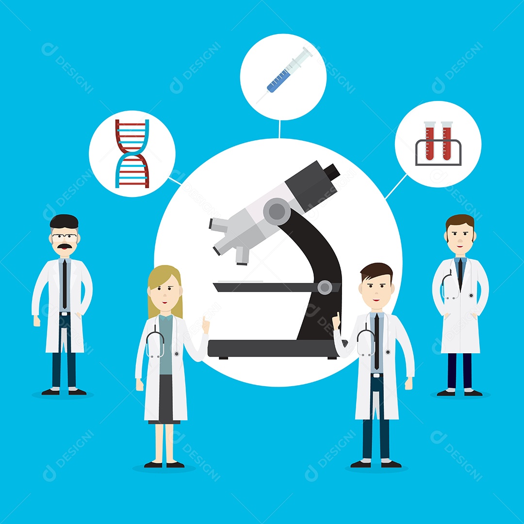 Médicos e Ilustração Vetorial de Ícone Vetor EPS
