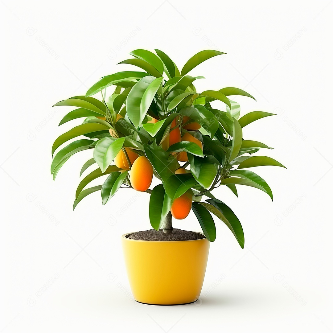 Objeto 3D de vaso de planta.