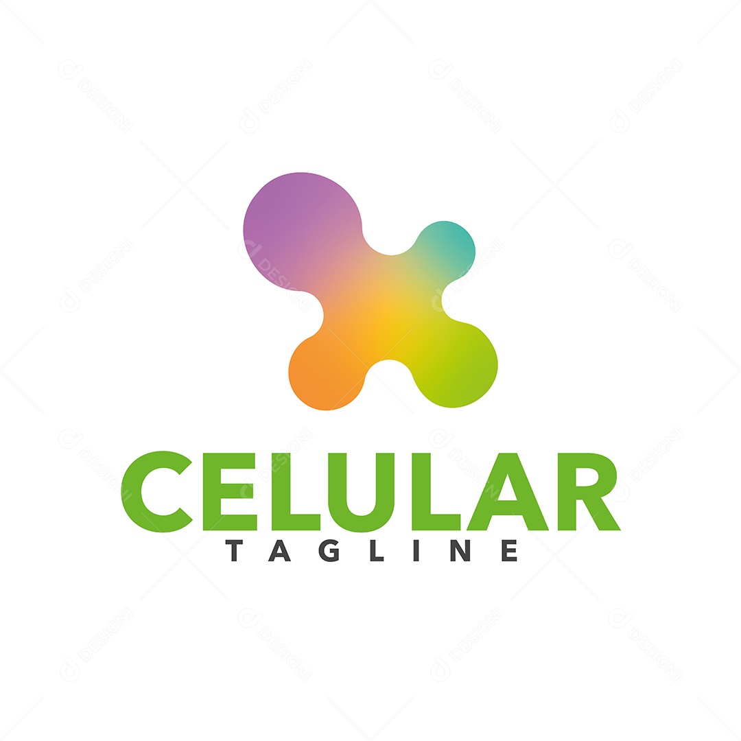 Logo De Celular Tagline AI + EPS