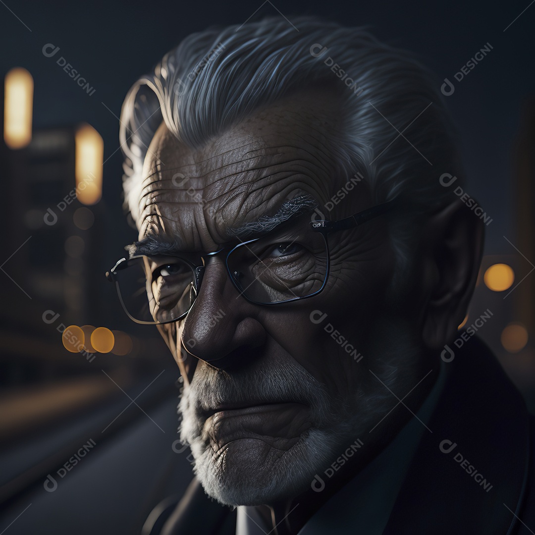 Imagem realista de homem velho