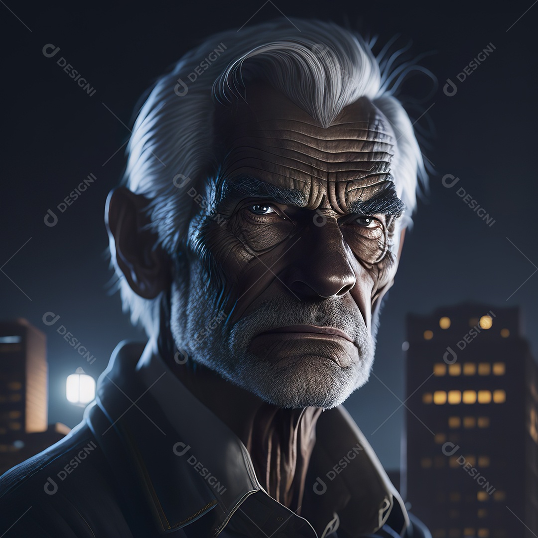 Imagem realista de homem velho