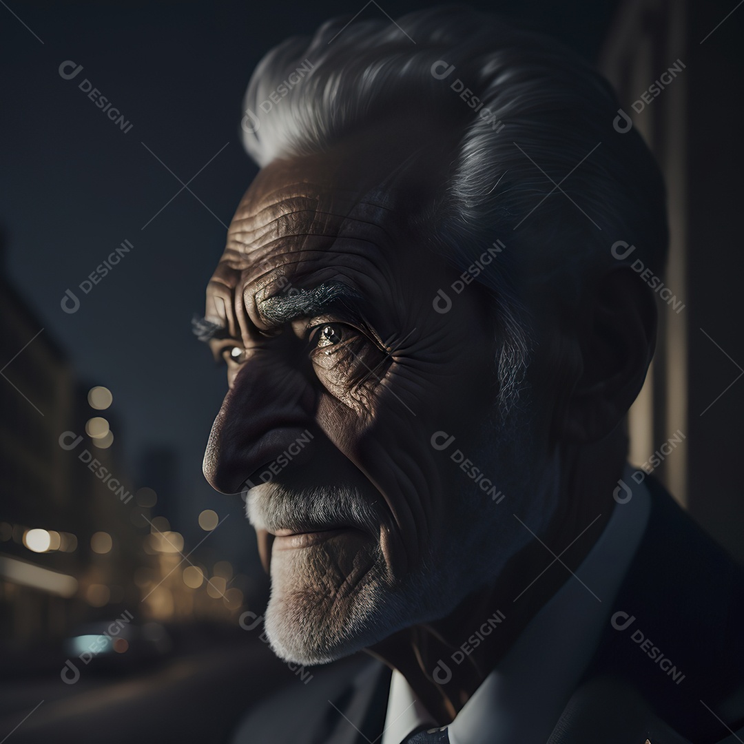 Imagem realista de homem velho