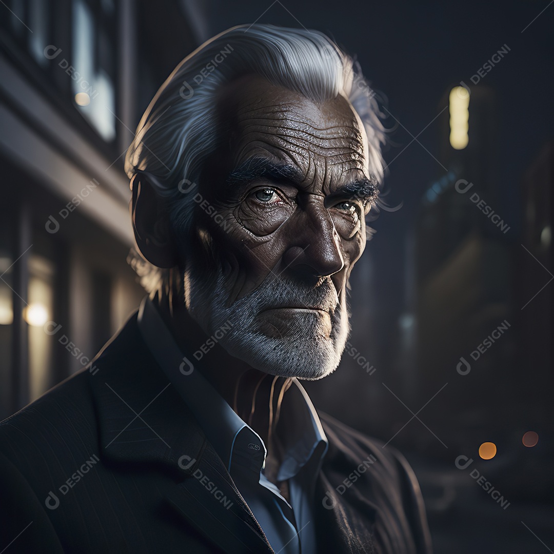 Imagem realista de homem velho