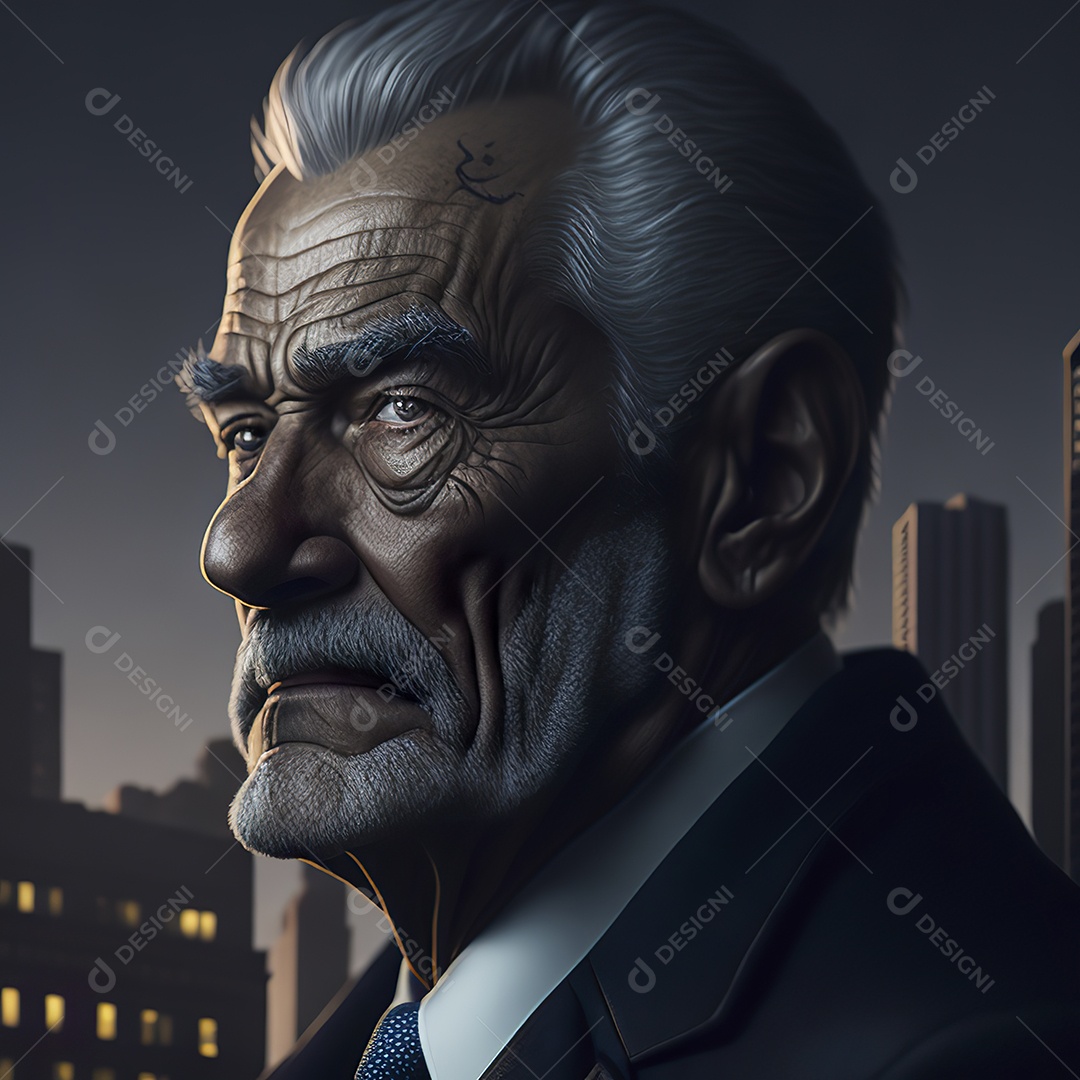 Imagem realista de homem velho