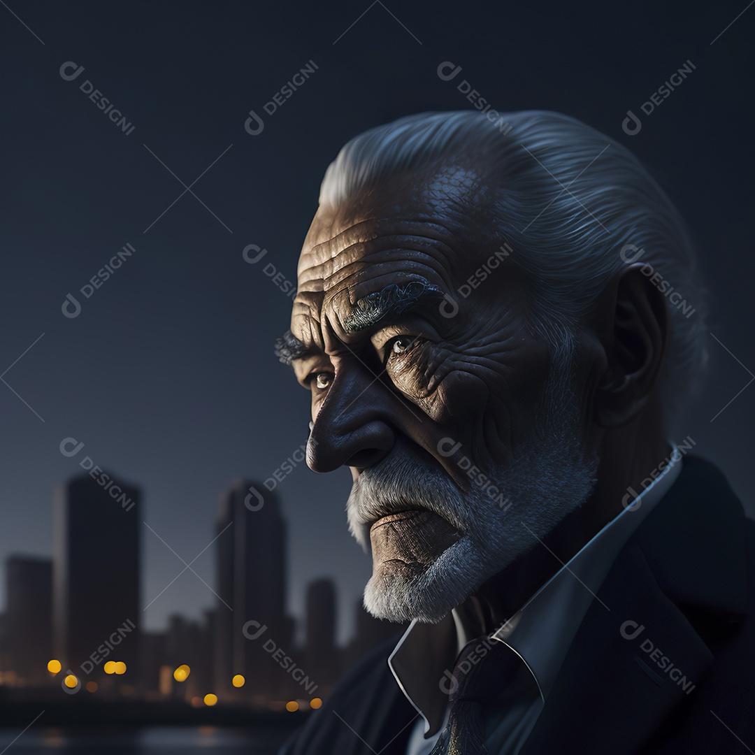 Imagem realista de homem velho