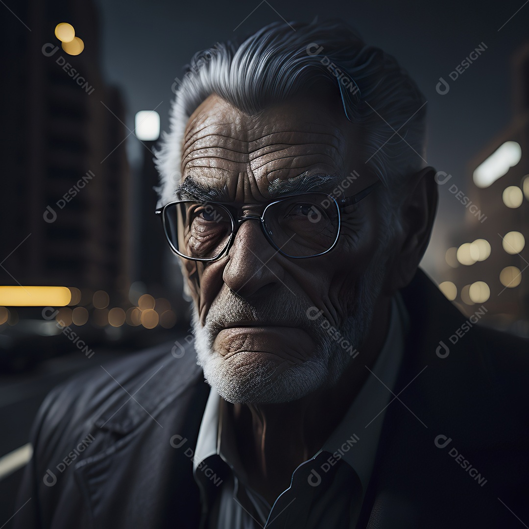 Imagem realista de homem velho