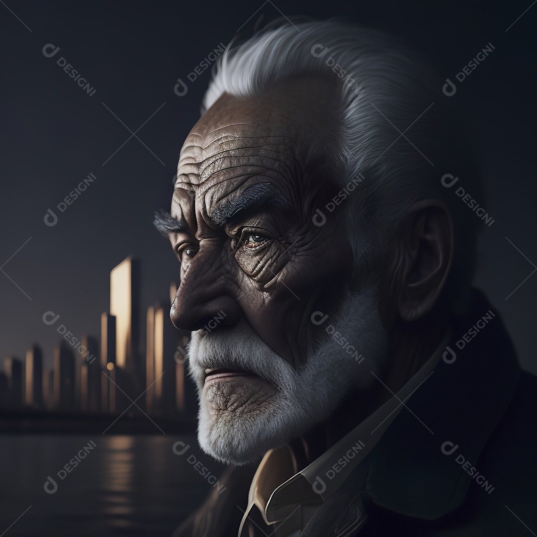 Imagem realista de homem velho