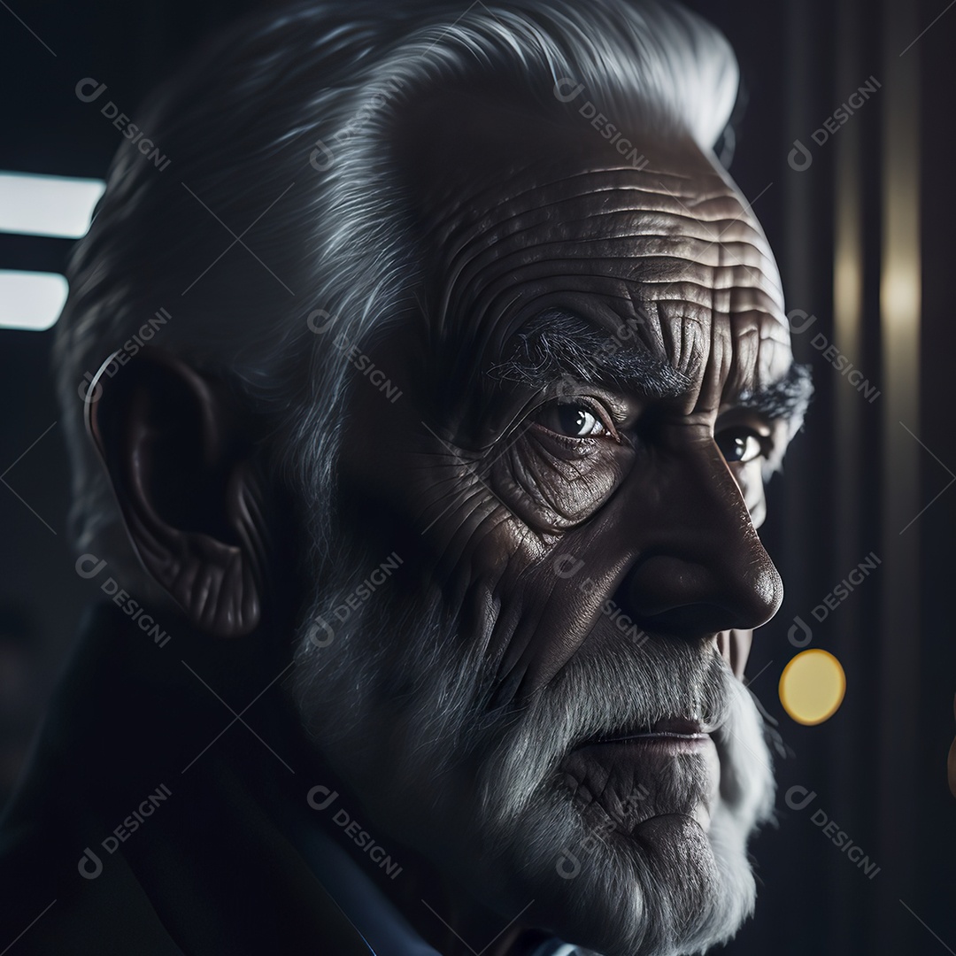 Imagem realista de homem velho