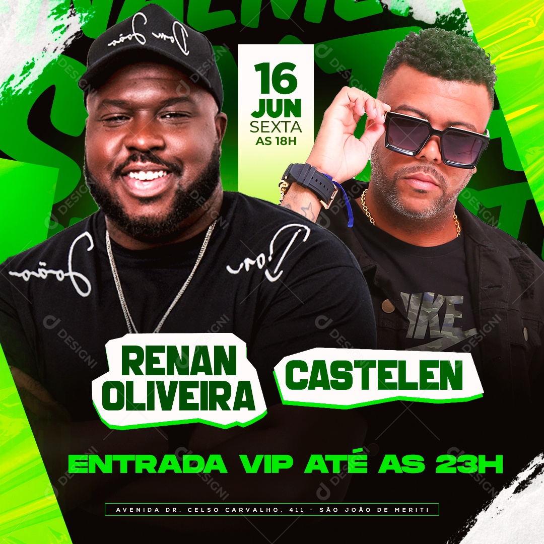 Flyer Baile de Evento Entrada Vip Social Media PSD Editável