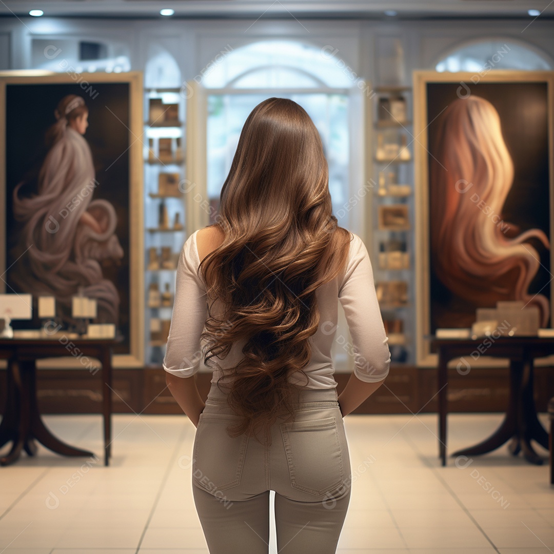 Detalhes da mulher no salão de beleza