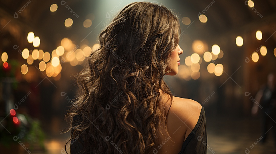 Detalhes da mulher sentada no salão de beleza