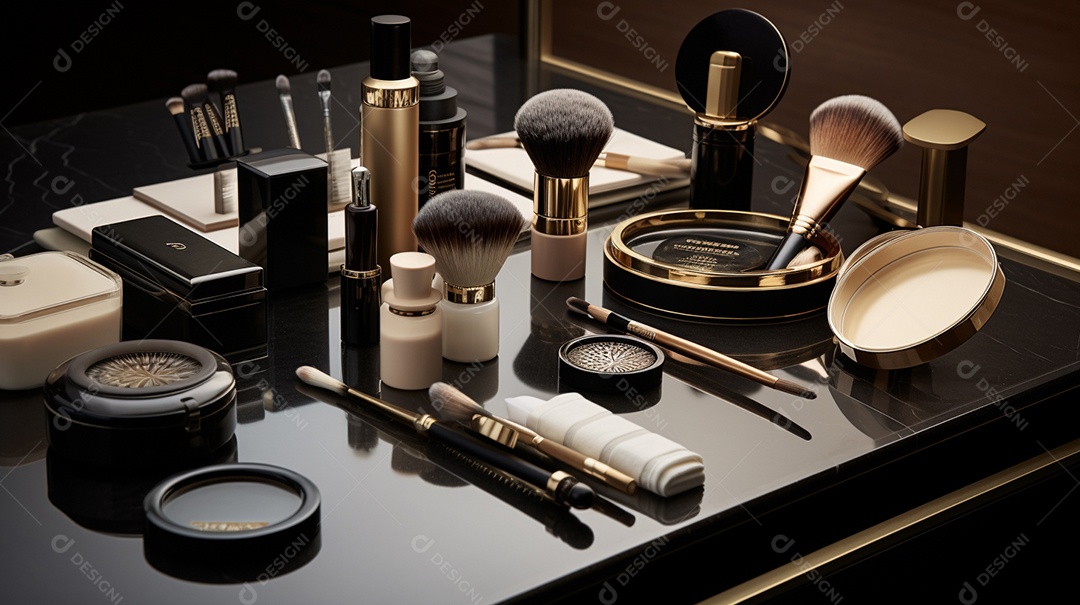 Maquiagens sobre a mesa