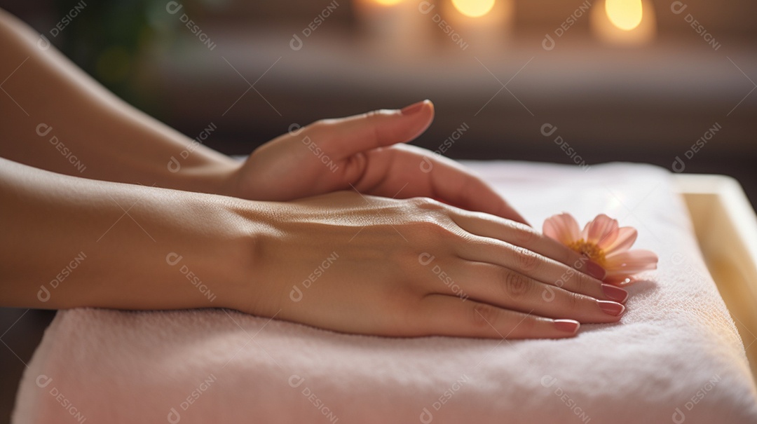 Mulher segurando flores