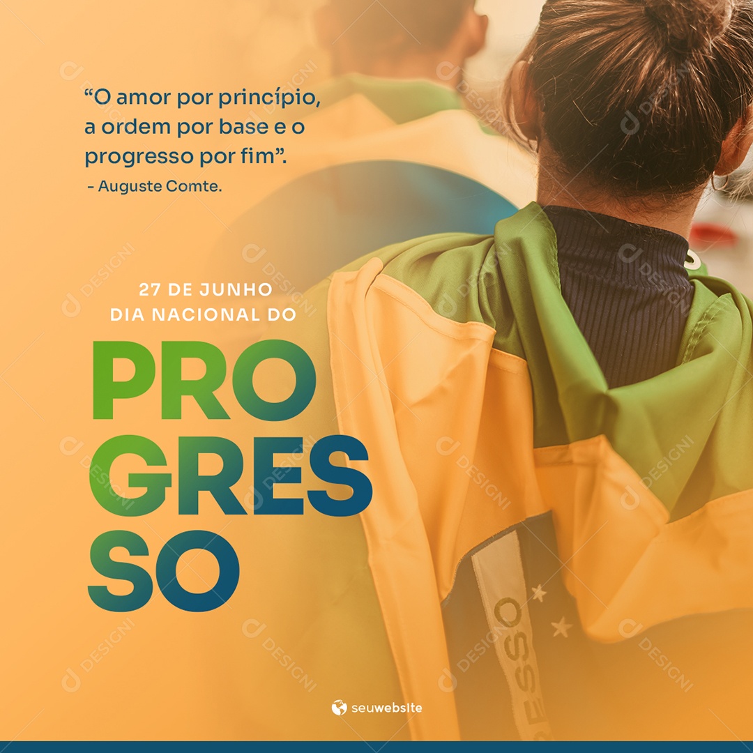 Dia Nacional Do Progresso 27 De Junho Social Media PSD Editável