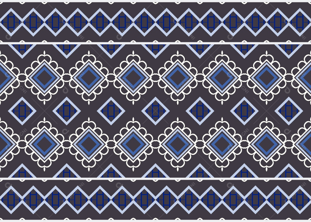 Padrão Tribal Tradicional Estilo Asteca Colorido Moderno Vetor EPS