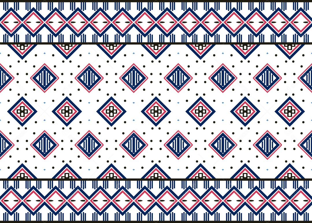 Padrão Tribal Tradicional Estilo Asteca Colorido Moderno Vetor EPS