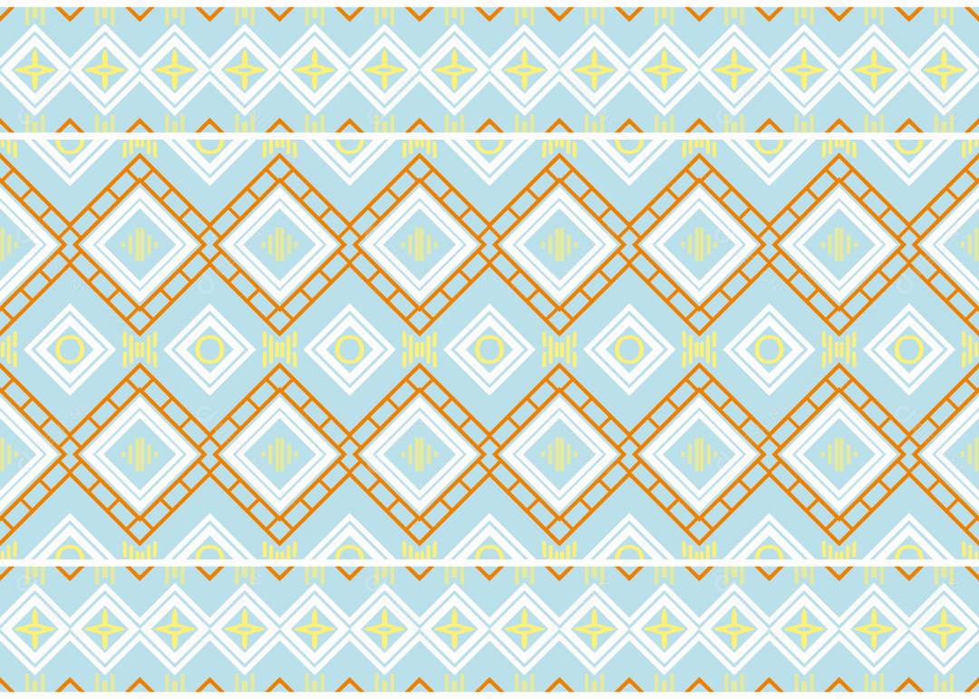 Padrão Tribal Tradicional Estilo Asteca Azul Claro Moderno Vetor EPS