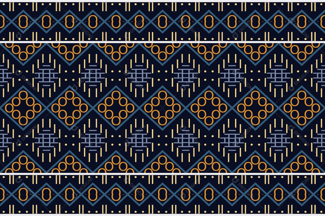 Padrão Tribal Tradicional Estilo Asteca Colorido Moderno Vetor EPS