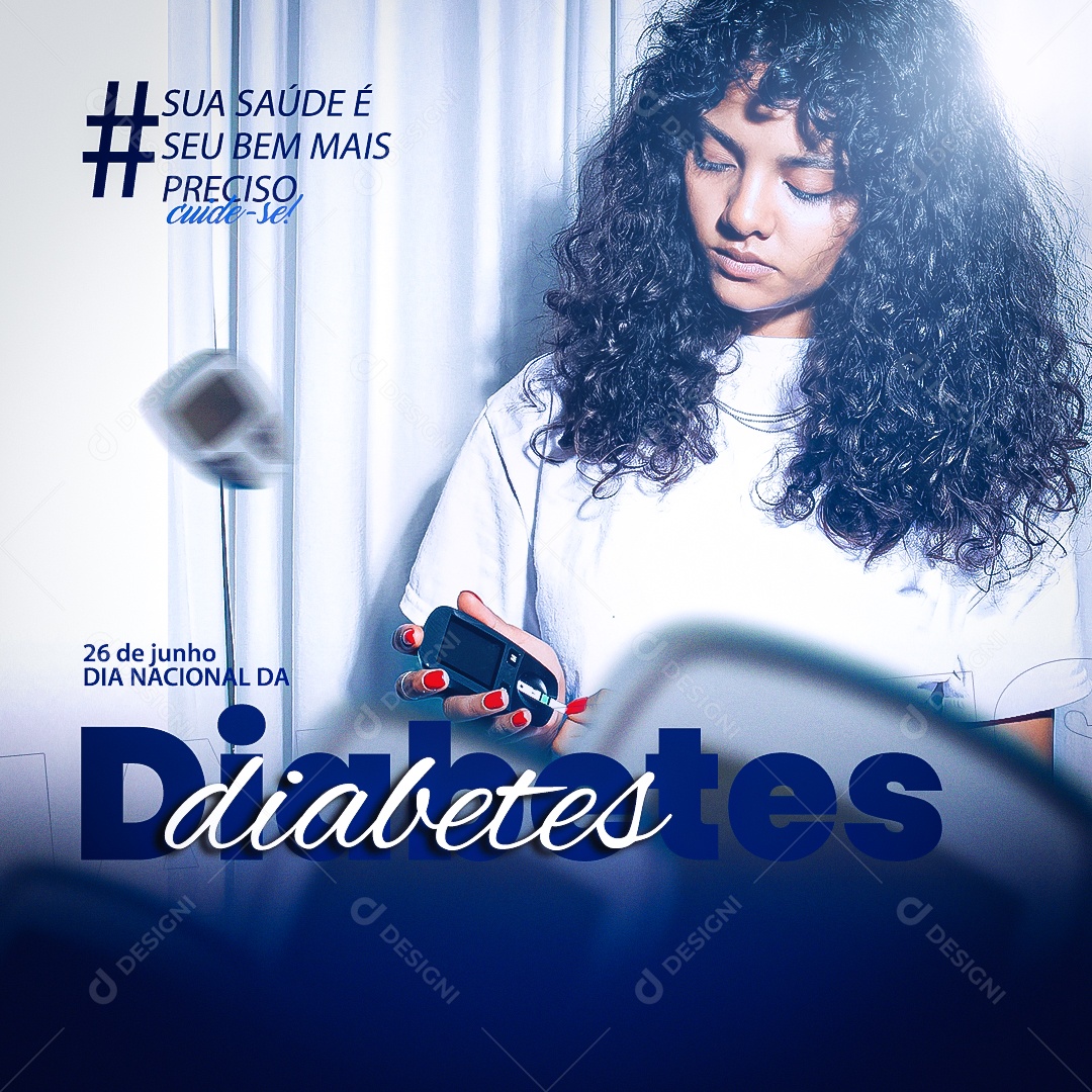 Social Media Dia Nacional Da Diabetes 26 De Junho PSD Editável
