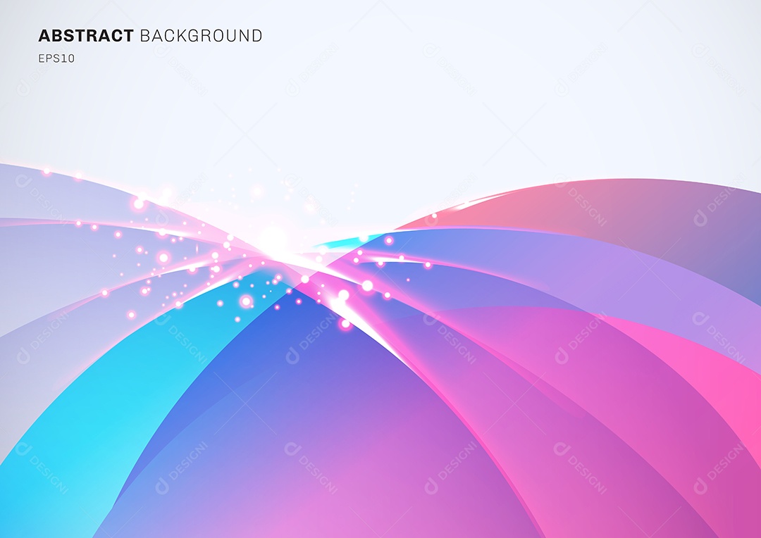 Background Linhas Onduladas Coloridas Vetor EPS