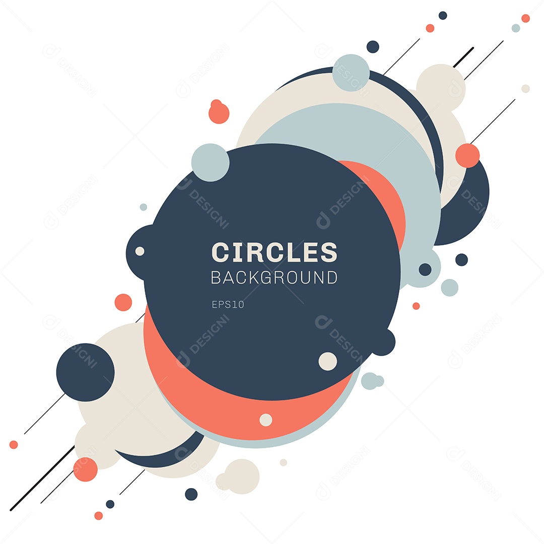 Background Círculos Abstrato Vetor EPS