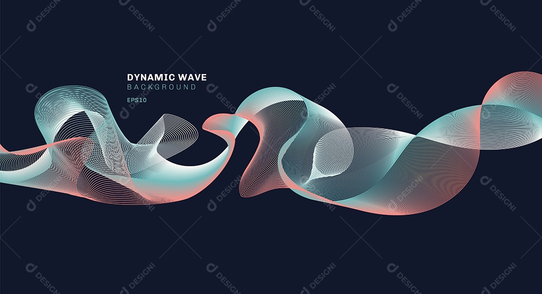 Background Ondas Dinâmicas Vetor EPS