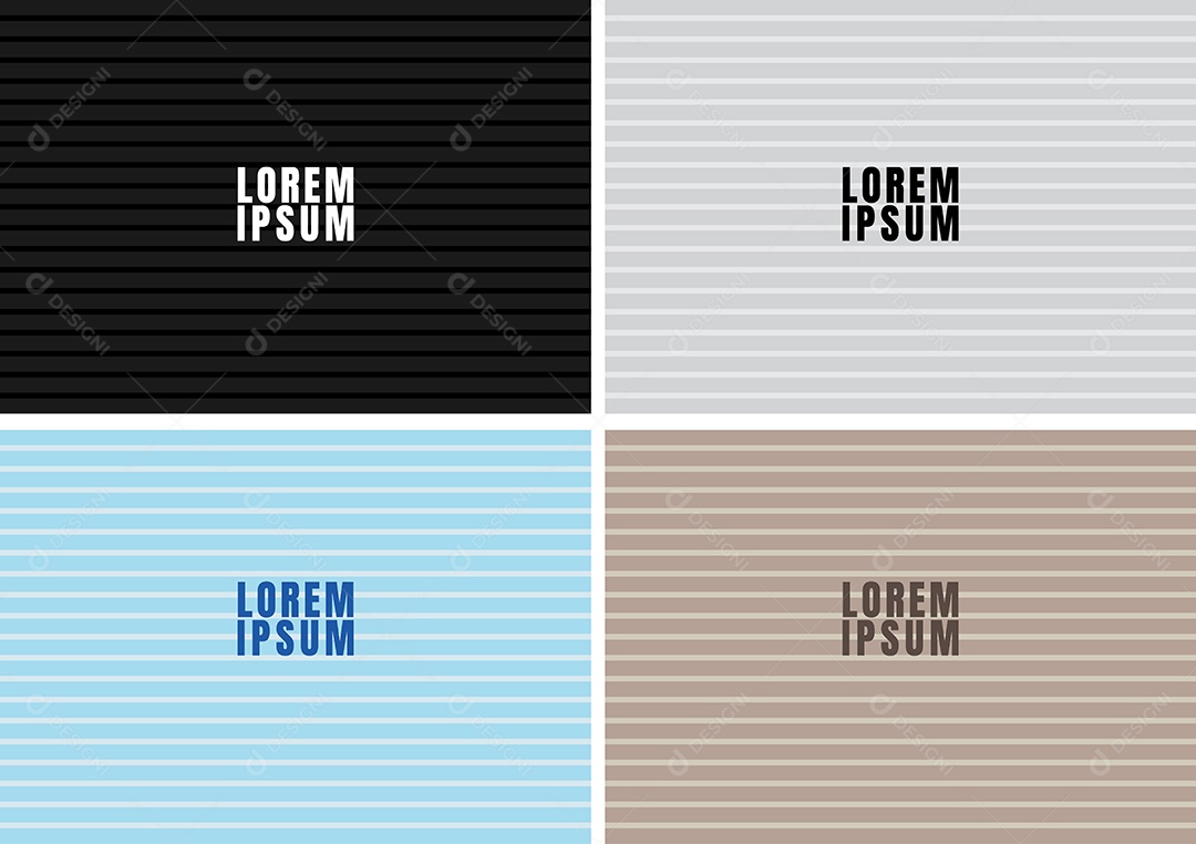 Conjunto de Linha Em Negrito Vetor EPS