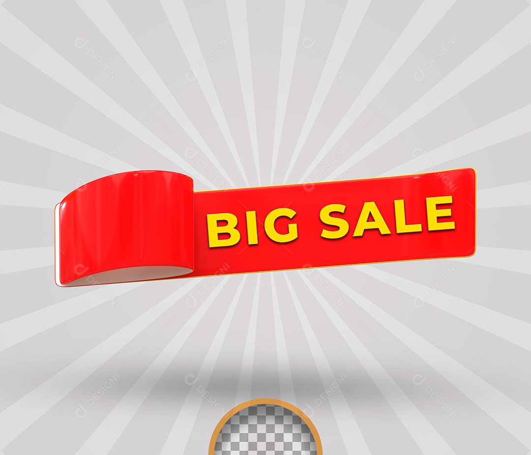 Selo de Desconto 3D Para Composição PSD