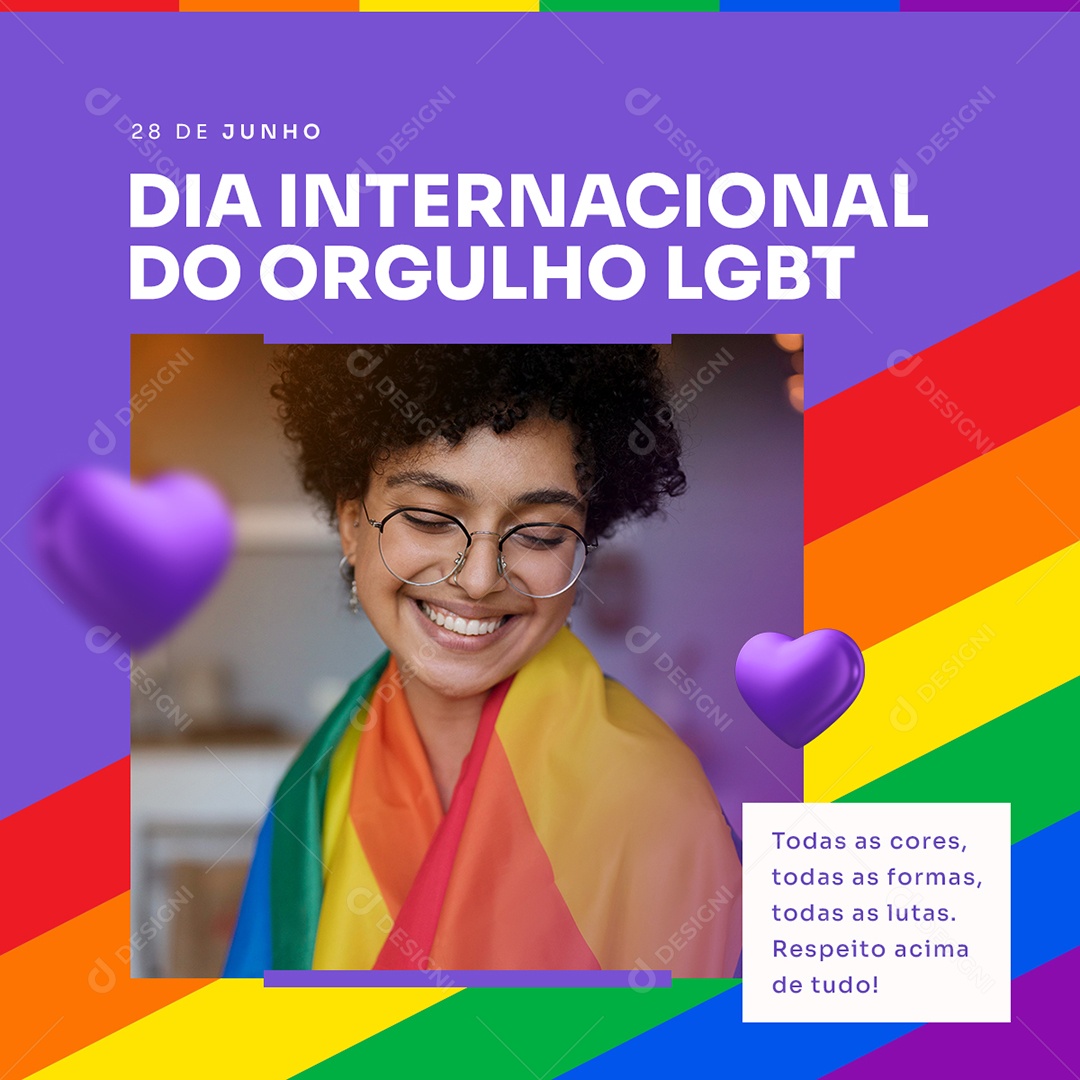 Dia Internacional Do Orgulho LGBT Social Media PSD Editável