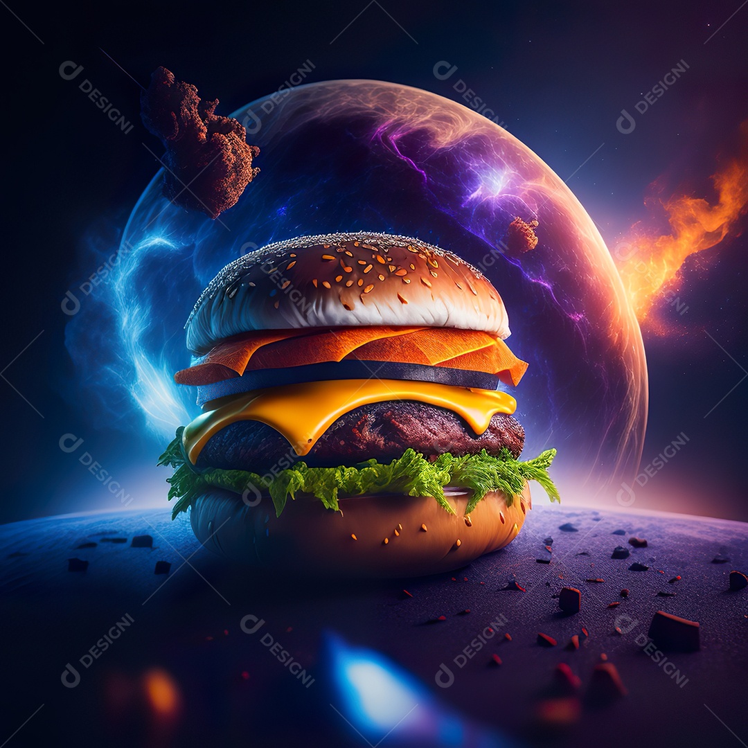 Imagem realista de hambúrguer