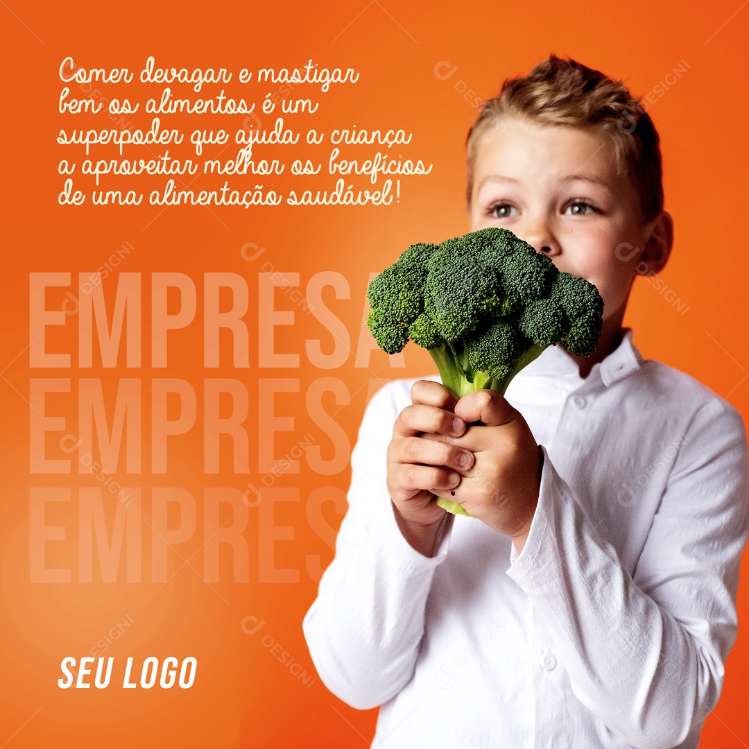 Social Media Uma Alimentação Saudável PSD Editável