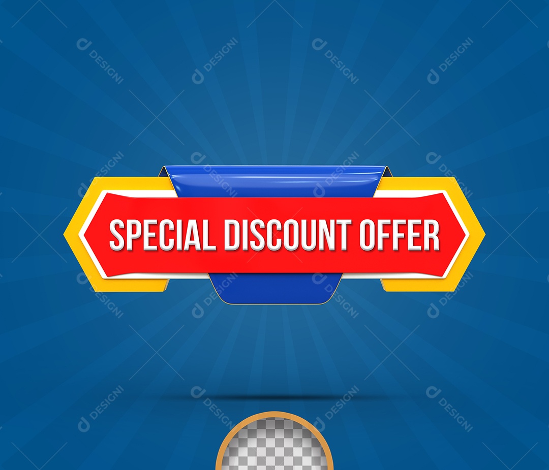 Caixa de Texto Elemento 3D Para Composição PSD