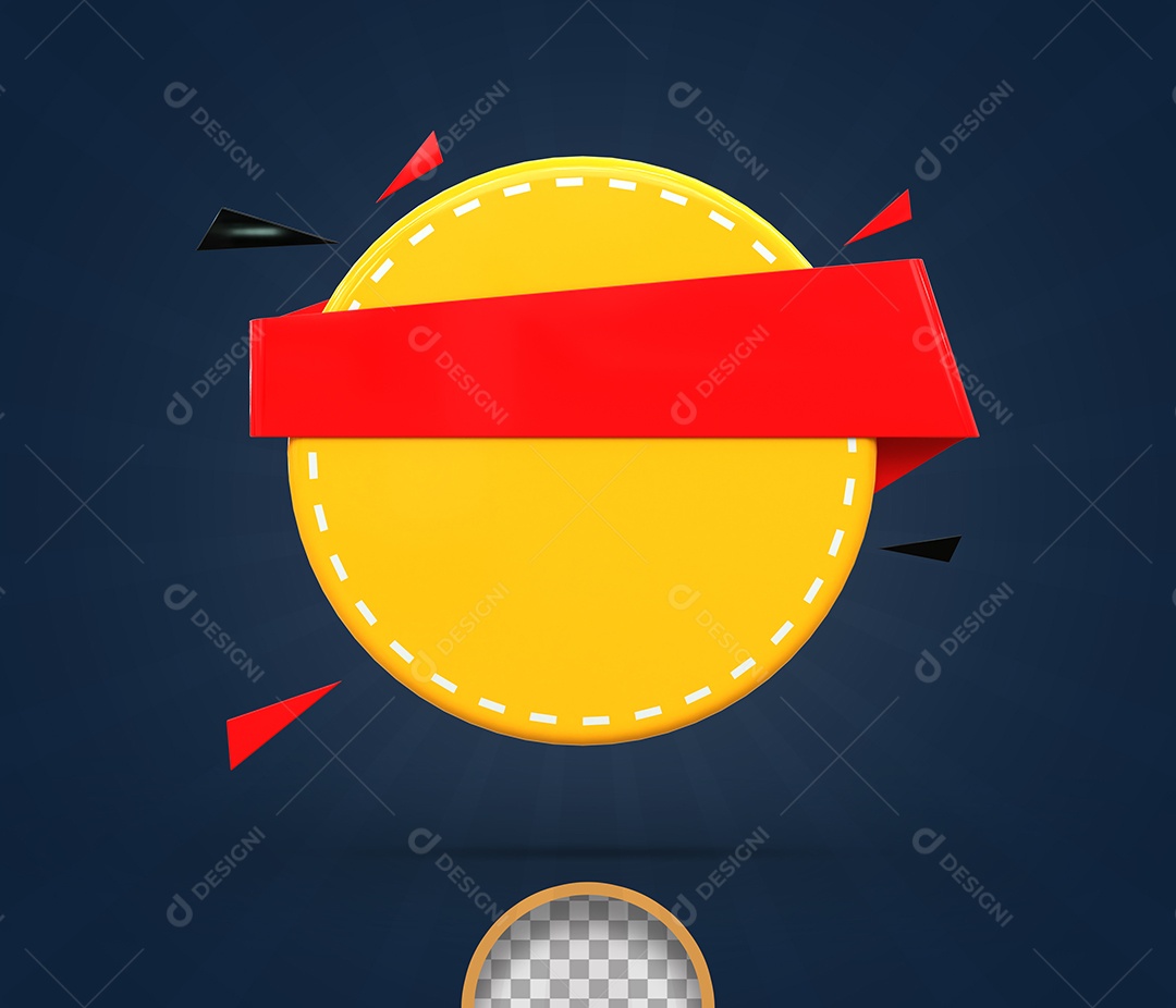 Caixa de Texto Elemento 3D Para Composição PSD