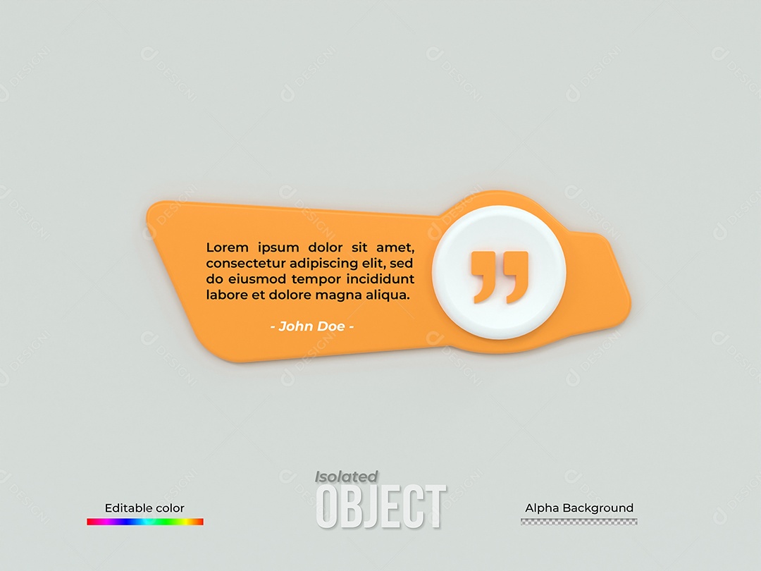 Caixa de Texto Elemento 3D Para Composição PSD