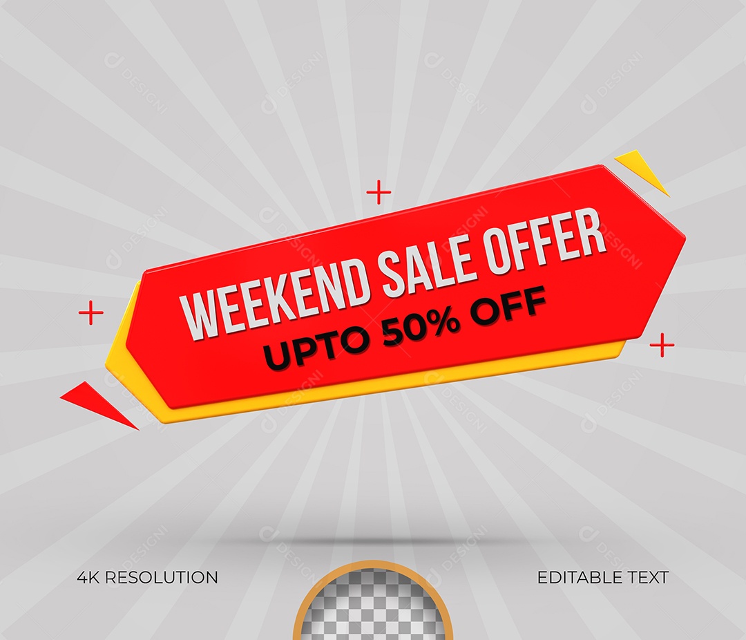 Caixa de Texto Elemento 3D Para Composição PSD