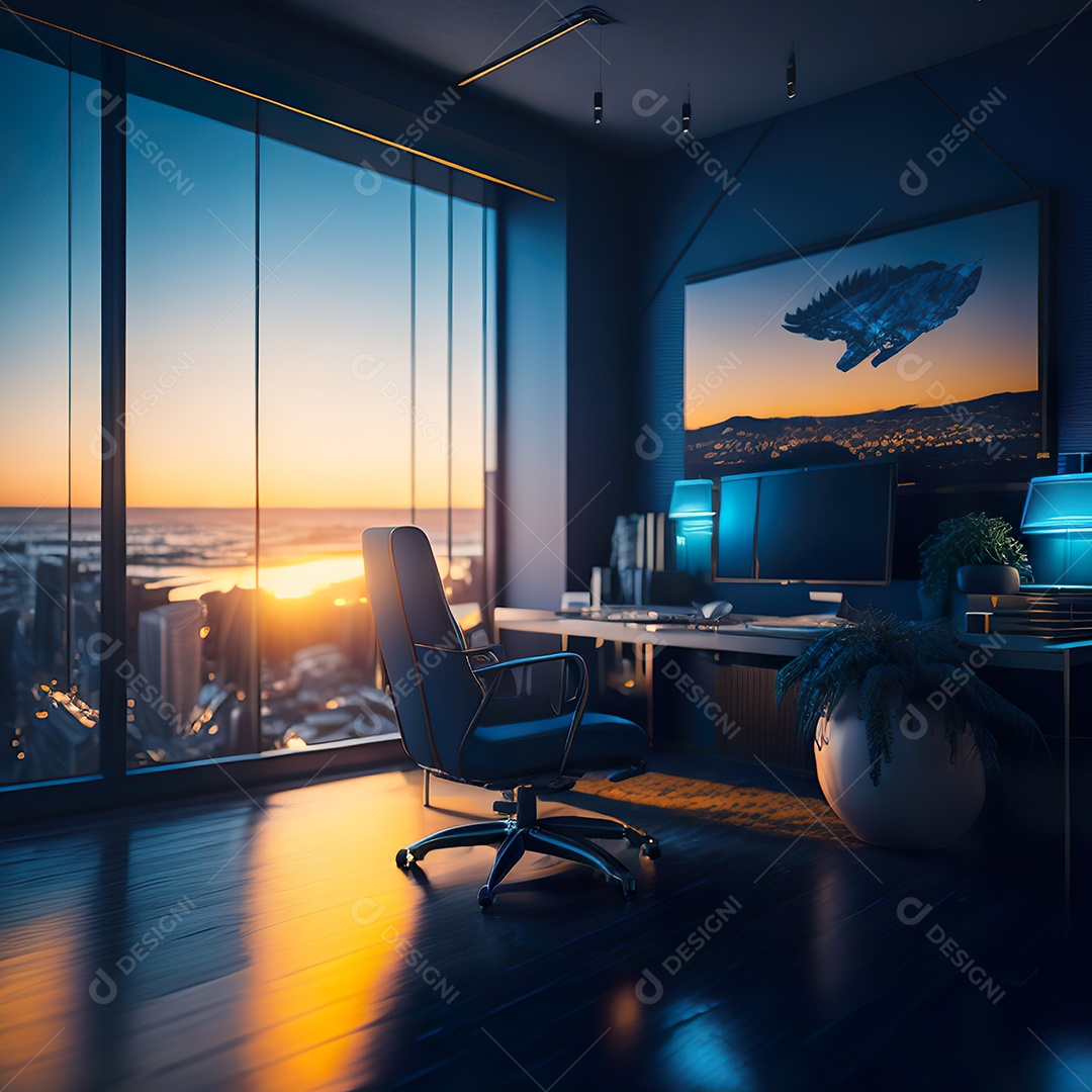 Imagem realista de escritório