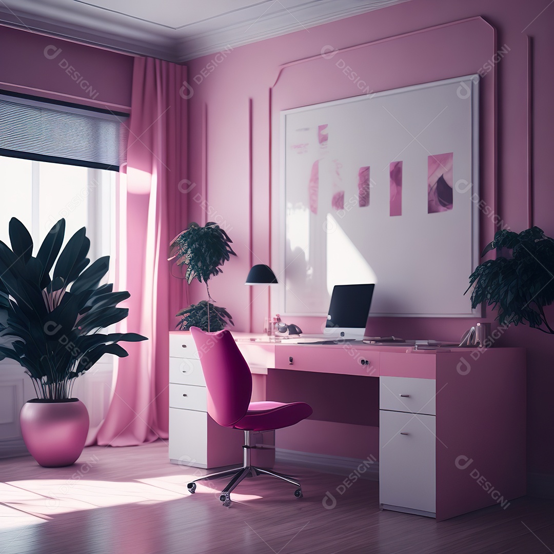 Retrato realista de escritório vazio