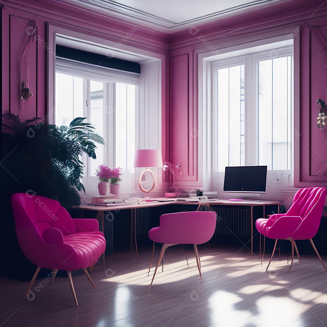 Retrato realista de escritório vazio