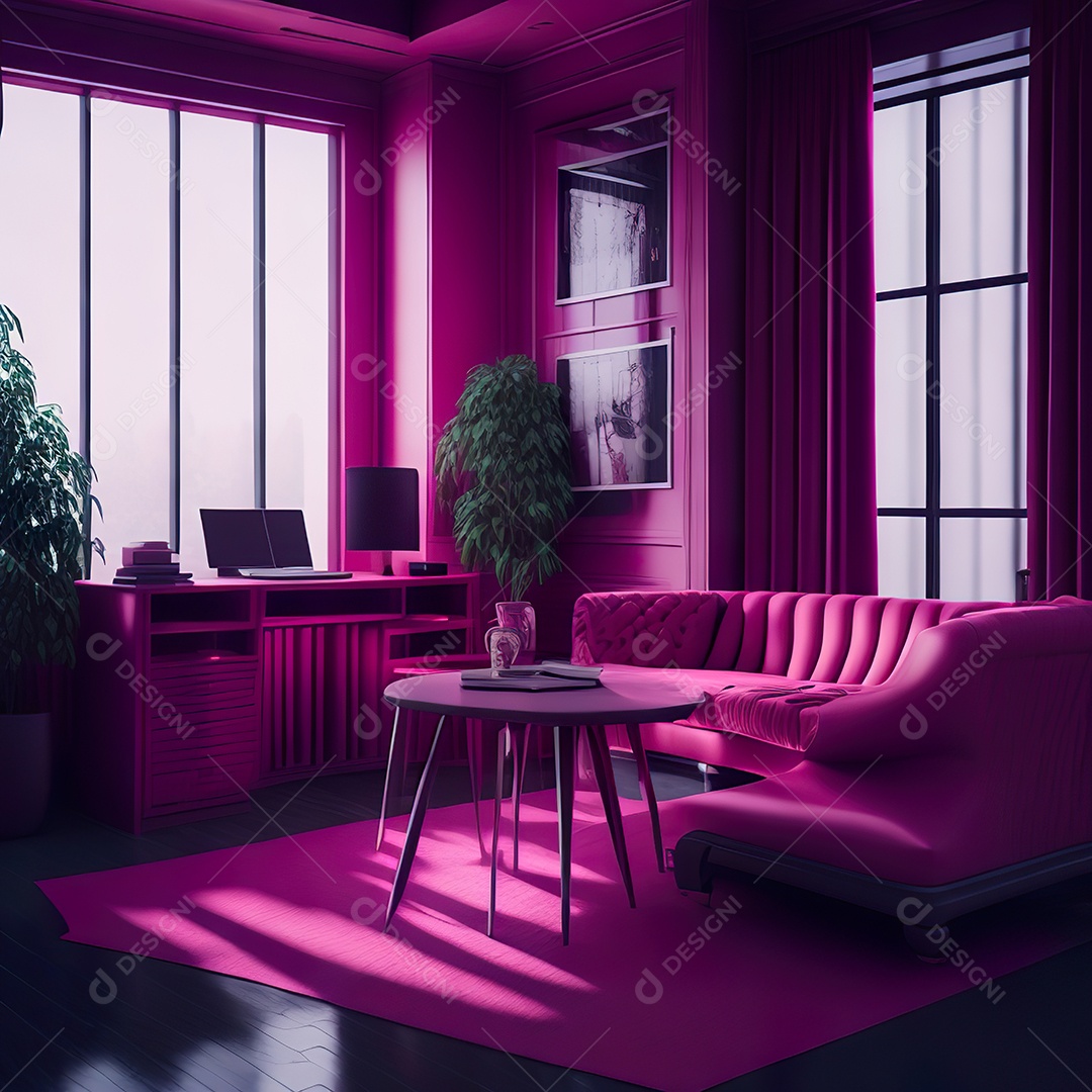 Retrato realista de escritório vazio