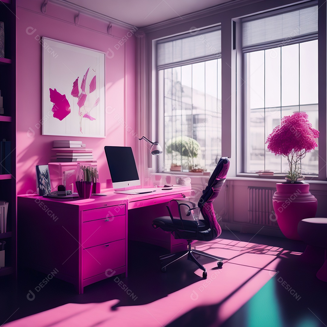 Retrato realista de escritório vazio