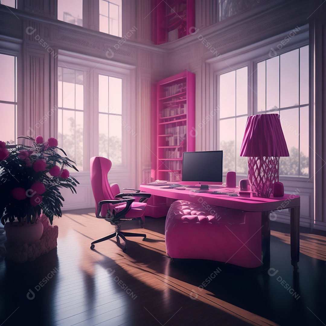 Retrato realista de escritório vazio