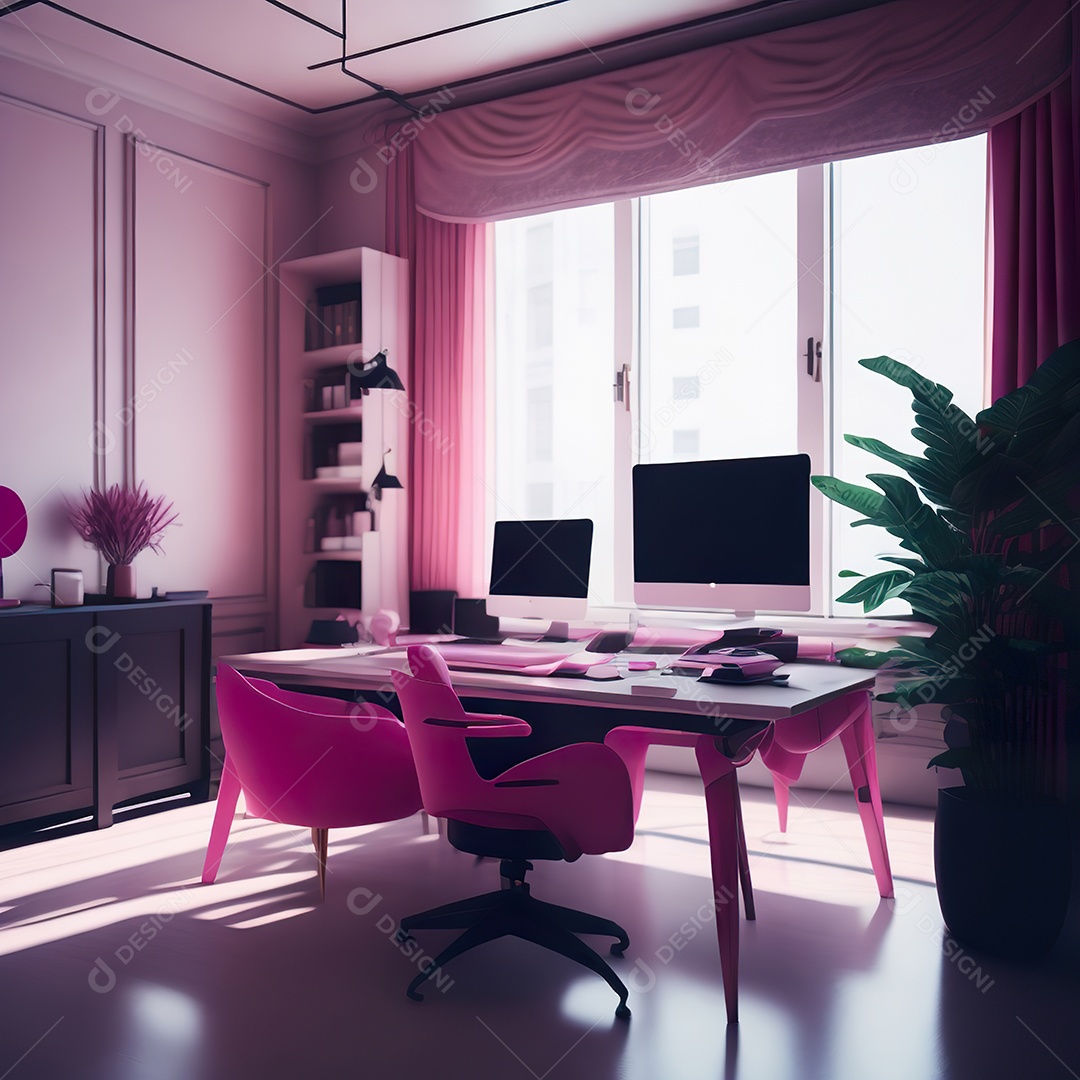 Retrato realista de escritório vazio