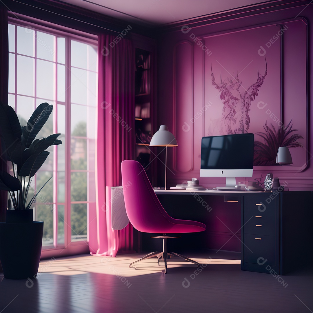 Retrato realista de escritório vazio