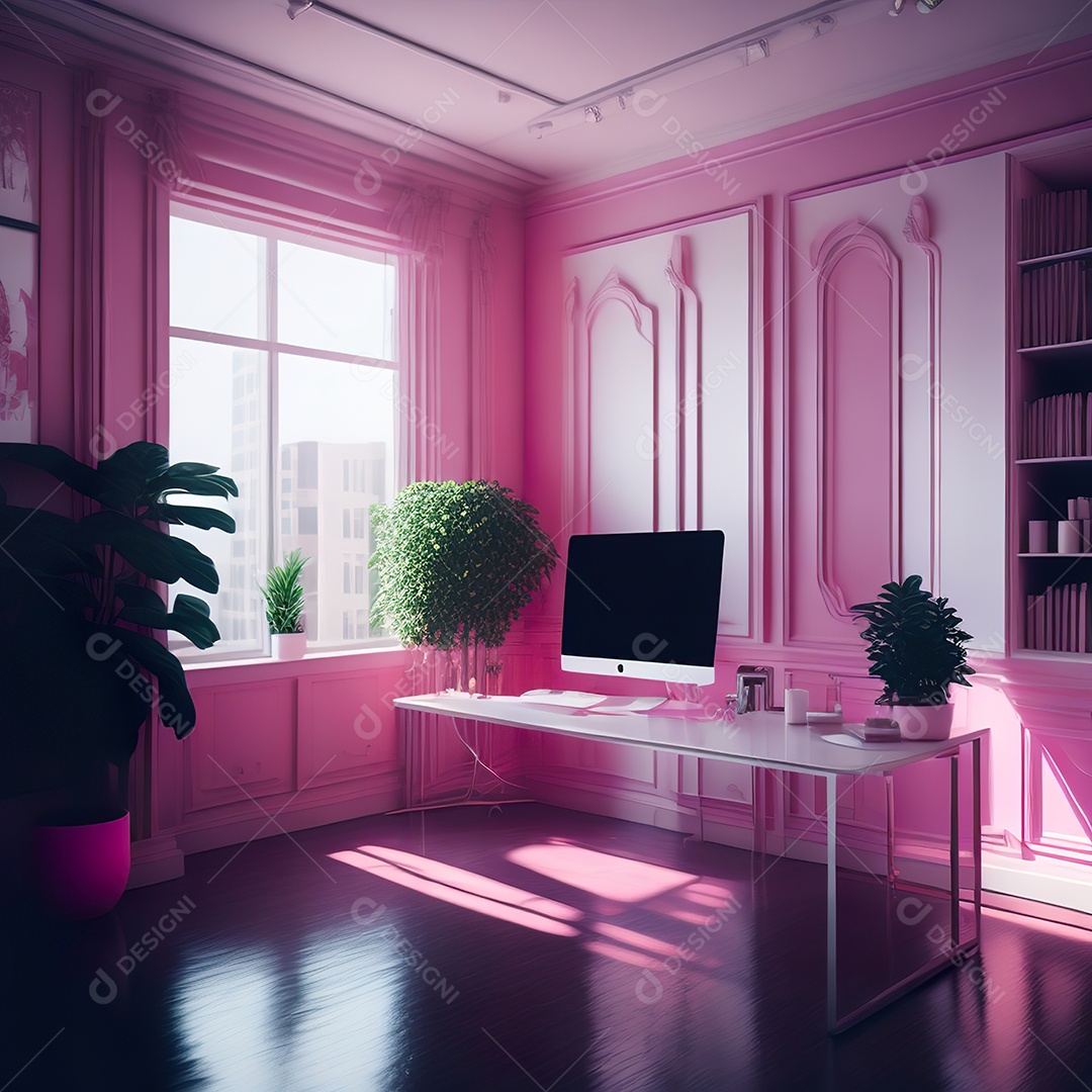 Retrato realista de escritório vazio