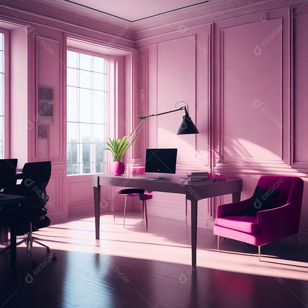 Retrato realista de escritório vazio