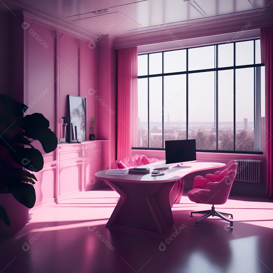 Retrato realista de escritório vazio