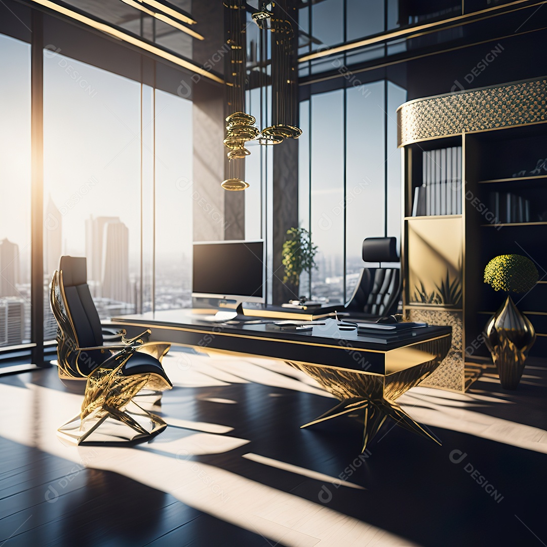 Escritório computador sobre uma mesa