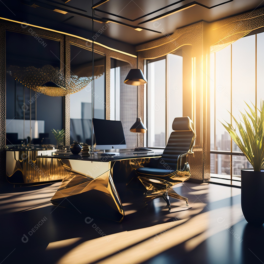 Escritório computador sobre uma mesa