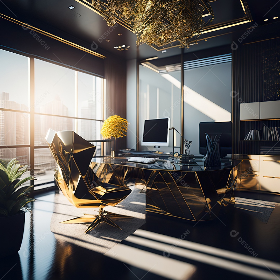 Escritório computador sobre uma mesa